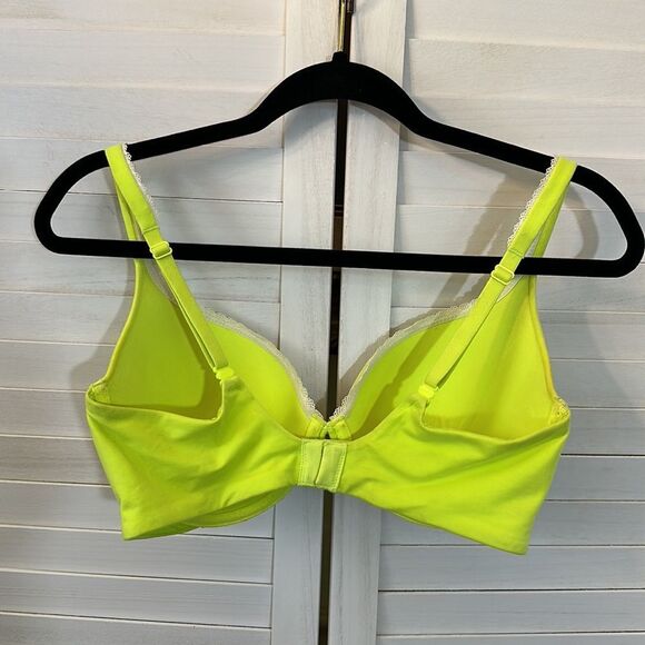 Victoria Secret Bra 34E 34DD Push Up Convertible Neon Green - Picture 4 of 10